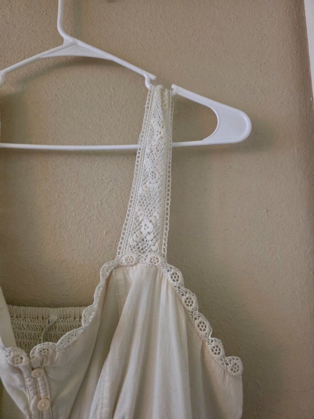 American Eagle Size XXL White Maxi Dress Eyelet - Picture 3 of 6